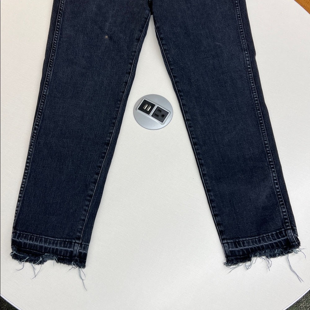 Gently used The GREAT. jeans the fellow cropped denim pants raw & released hems - Picture 4 of 10